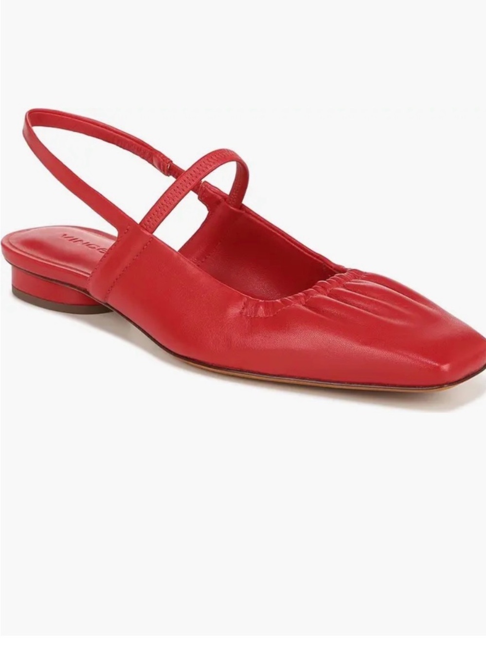 Vince Venice Slingback Red leather Flat